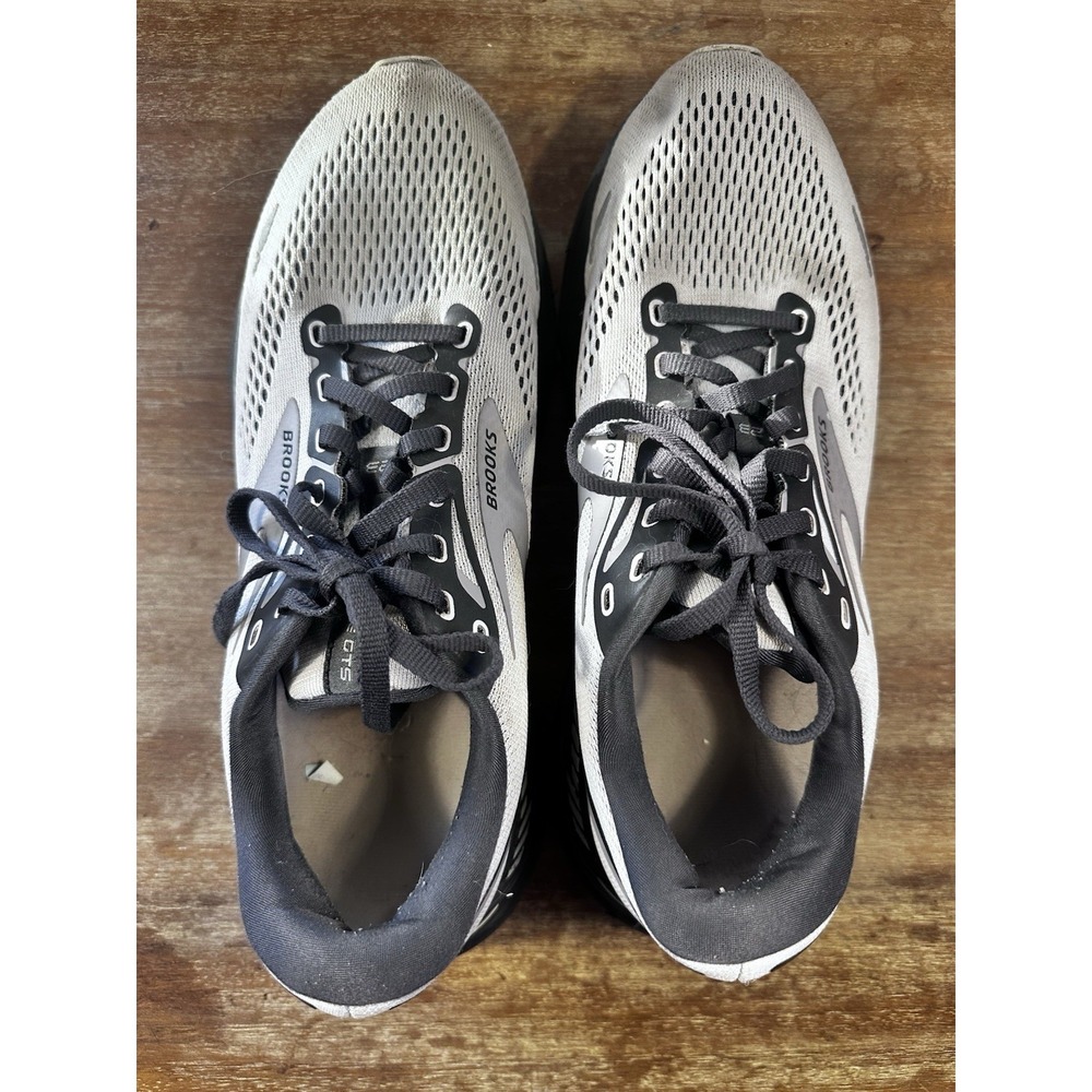 Brooks Adrenaline GTS 23 Mens Low Top Lace Up Sneakers Gray/Black 110391 size 9